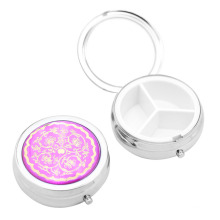 Plastik Round Mini Pillbox, Reise Pillbox